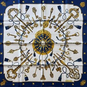 70s Hermes Les Clés Scarf